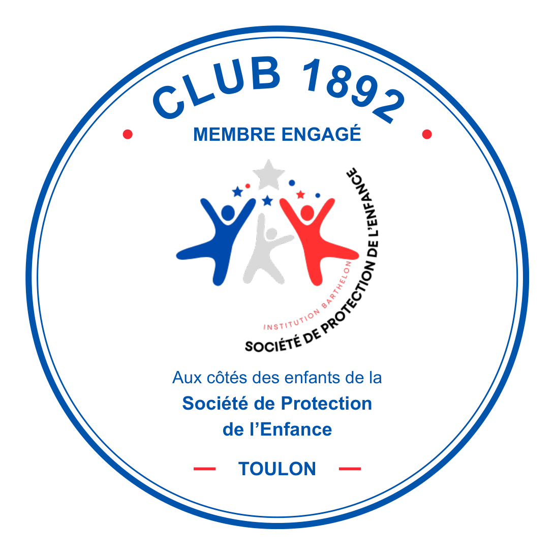 Macaron Club 1892 — Membre engagé aux côtés des enfants de la Société de Protection de l’Enfance, Toulon